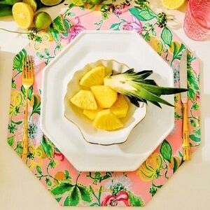 10 Rare Leelee Rigg Lilly Pulitzer Reversible Placemats (Set of 10) Easter Ready